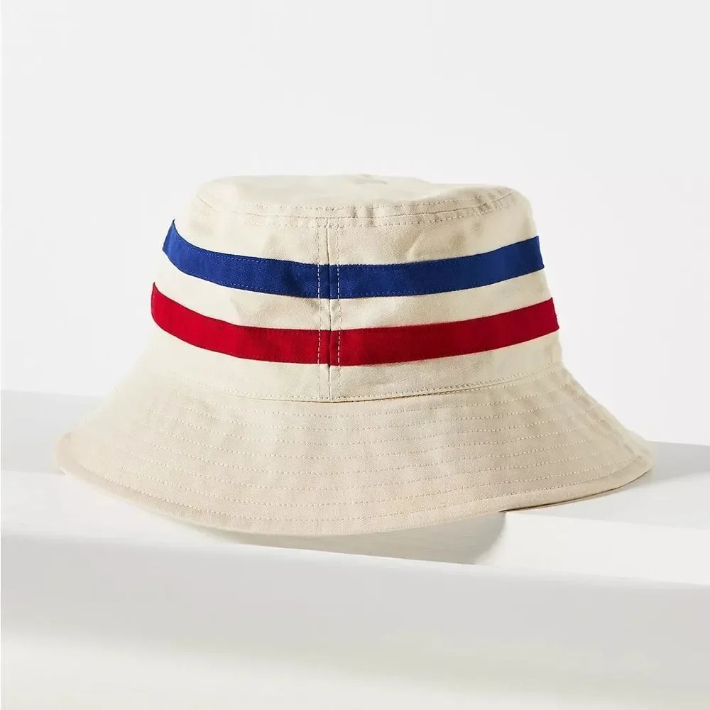 New Anthropologie Stripe Bucket Hat One Size